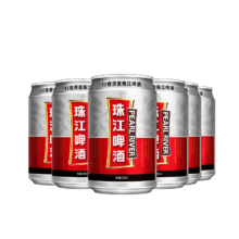 概率券、plus会员：珠江啤酒（PEARL RIVER）12度 珠江原麦啤酒 330ml*6听 连包装