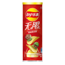 PLUS会员，概率卷：（Lay's）乐事 无限薯片 嗞嗞烤肉味104g 罐装*2件