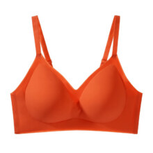 芬腾 无痕内衣女小胸聚拢防外扩舒适弹力收副乳防下垂高档文胸罩-J 120G6656-红色 L码