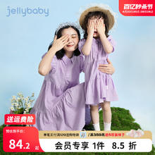 杰里贝比 母女装2024新款炸街女童夏季裙子宝宝夏款高端连衣裙夏亲子装夏装