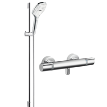 汉斯格雅（Hansgrohe） 飞雨Select120淋浴花洒套装预售60天 方形手持+恒温龙头15368