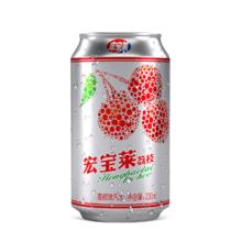 宏宝莱 plus会员:宏宝莱 荔枝味汽水碳酸饮料 330ML*24罐