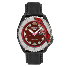 精工（SEIKO）手表 航海王IP款10巴防水杰克斯红色表盘机械男表 SRPH03K1