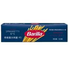 百亿补贴、PLUS会员：百味来Barilla意大利进口#5传统意大利面500g 低脂轻食意面速食意粉面条