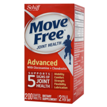 旭福Schiff Move Free益节红瓶200粒关节保健维骨力美国进口氨基葡萄糖氨糖软骨素加钙片