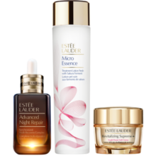 雅诗兰黛修护礼盒(棕瓶50ml+樱花水200ml+胶原霜50ml)护肤品化妆生日礼物