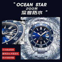 海鸥手表男士水鬼机械表海洋之星系列200M防水国表 816.523(蓝盘)
