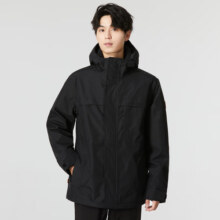添柏岚（Timberland）男秋冬 户外登山服摇粒绒抓绒内胆两件套三合一防风夹克A696H A696H001/黑色 M