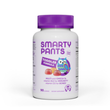 SmartyPants幼儿童复合维生素VC&D3营养软糖 猫头鹰软糖深海鱼油 90粒/罐 2-3岁  儿童零食营养健康