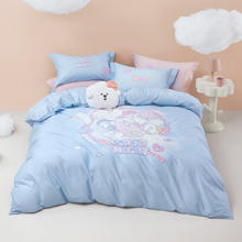 京东PLUS：LUOLAI 罗莱家纺 微甜时刻 纯棉四件套 220*250cm