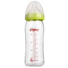 京东百亿补贴、PLUS会员：Pigeon 贝亲 经典自然实感系列 AA72 玻璃奶瓶 160ml 绿色 0月+