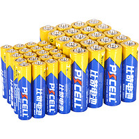 PKCELL 比苛 R6P 5号1.5V 20粒+RO3P 7号碳性电池 1.5V 20粒 40粒装