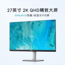戴尔（DELL） 27英寸 2K 75HZ IPS 硬件低蓝光无闪烁屏 可旋转升降 内置音箱高色域电脑笔记本办公设计显示器屏 S2721DS升级版：硬件防蓝光 内置音箱  官方标配：含HDMI线 3年