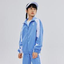 安德玛 130-170中大童篮球女童运动儿童梭织套装