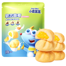 小鹿蓝蓝妙趣软心曲奇 宝宝零食儿童零食 牛奶鸡蛋羹味 夹心宝宝饼干100g