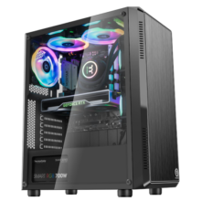 Thermaltake（Tt）启航者S3+黑色 机箱水冷电脑主机（支持ATX主板/支持背线/侧透/U3/游戏机箱）