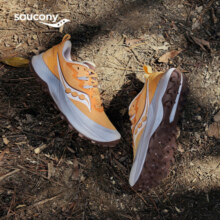 Saucony索康尼游隼14减震户外耐磨越野跑鞋女跑山运动鞋黄灰37