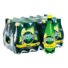 perrier 巴黎水 充气天然矿泉水 柠檬味500毫升24瓶