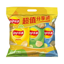 88VIP会员：Lay's 乐事 薯片超值分享装（原味+黄瓜+青柠）70g*3包