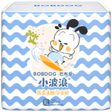 京东百亿补贴：巴布豆 小波浪 学步裤拉拉裤  XL120片(12-17KG)（M~XXXL箱装同价）