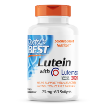 Doctor's Best多特倍斯 叶黄素软胶囊20mg*60粒  玉米黄质护眼胶囊缓解视觉疲劳防蓝光成人