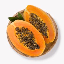 京鲜生 海南红心木瓜 精选大果2粒装 单果重约800-1000g*3件