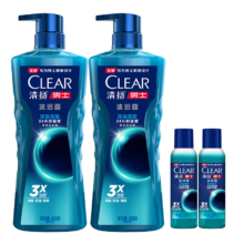 清扬（CLEAR）男士古龙香氛沐浴露留香深海探险海洋香氛600g*2+100g*2黎明觉醒