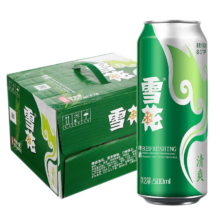 雪花（SNOW）啤酒 口感清爽自饮佳品 500mL 12罐 清爽