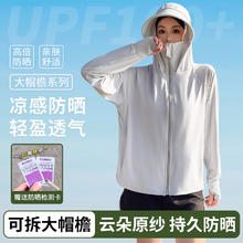蚕霓 夏季防晒衣女冰钛原纱防紫外线upf50+防晒服宽松薄款外套