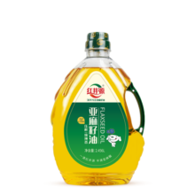 红井源压榨一级纯香亚麻籽油食用油月子油2.456L定制款内蒙胡麻油热炒