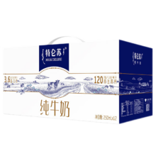 京东百亿补贴、PLUS会员：MENGNIU 蒙牛 特仑苏 早餐全脂纯牛奶 250ml*12盒*2件