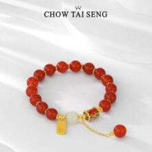 Chow Tai Seng 周大生 喜乐安康925银玛瑙玉髓手串