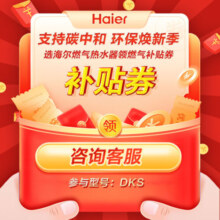 海尔（Haier）燃气热水器天然气变频智能恒温家用节能省气20%强排式水气双调低压启动大屏防冻DKS 13L 【DKS】水温智控