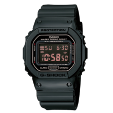 卡西欧（CASIO）G-shock系列数字显示多功能运动方块防水手表男开学生日礼物推荐 DW-5600MS-1
