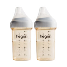 88VIP：hegen 婴儿PPSU奶瓶 新生防胀气母乳宽口径 240ML*2