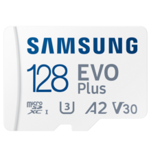 三星（SAMSUNG）128GB TF（MicroSD）存储卡EVOPlus U3V30A2读130MB/s手机游戏机平板高速内存卡新老品随机发货