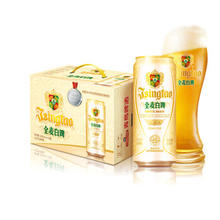 青岛啤酒 全麦白啤小麦啤酒 500mL 12罐 部分8月-10月到期
