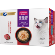 麦富迪猫湿粮 肉肉包猫咪零食肉粒软包罐头 成猫|鸡丝牛肉(70g*10袋)