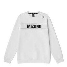 限尺码、14日10点：Mizuno 美津浓 棉质休闲撞色圆领针织套头衫男式卫衣