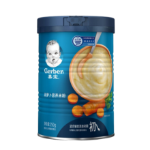 嘉宝（Gerber）米粉/麦粉/ 婴儿辅食 含益生菌含铁 250g 宝宝营养米糊 南瓜小米 250g