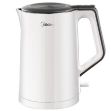 美的 电热水壶 自动断电 不锈钢内胆 珍珠白 1.5L 1500w