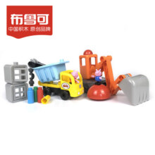 布鲁可积木玩具大颗粒桶装宝宝1-3岁儿童礼物 百变工程车积木（乔治+佩奇）