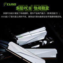 酷兽（CUSO）32GB (16GBx2) 套装 DDR4 3200 台式机内存条 夜枭系列-银甲 intel专用条