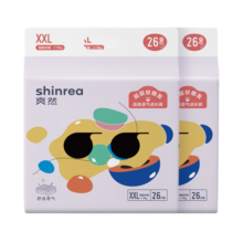爽然（shinrea）超柔透气拉拉裤成长裤 婴儿尿不湿男女宝宝小内裤 拉拉裤 XXL26片