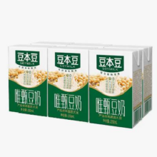 4日10点、限5000件、聚划算百亿补贴：豆本豆 唯甄原味豆奶250ml*6盒 植物蛋白饮料营养学生早餐代餐奶