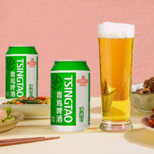 PLUS会员：TsingTao 青岛啤酒 清爽系列8度 畅饮清爽啤酒整箱  330mL 24罐