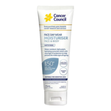 Cancer Council隔离防晒霜澳洲澳美皙户外军训防水防汗男女清爽防晒乳SPF50+75ml