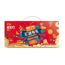 需首购、88vip：汇源100%果汁国风年货礼盒200ml*12盒