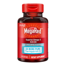 Schiff旭福 MegaRed脉拓南极磷虾油500mg软胶囊40粒（dha经典款epa深海鱼油升级磷脂omega-3美国原装进口）