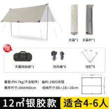 梦多福 银胶天幕遮阳帐篷3*4m